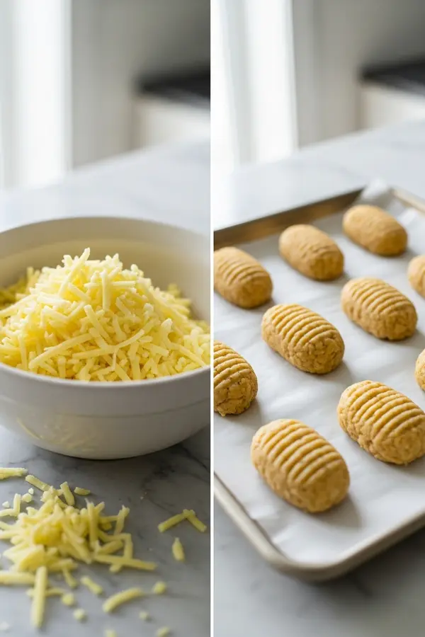 Step by step process of making gluten-free tater tots
