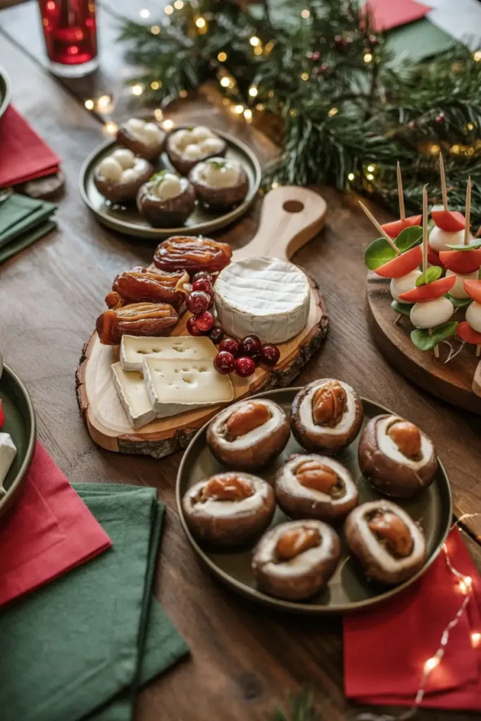 Christmas appetizers spread