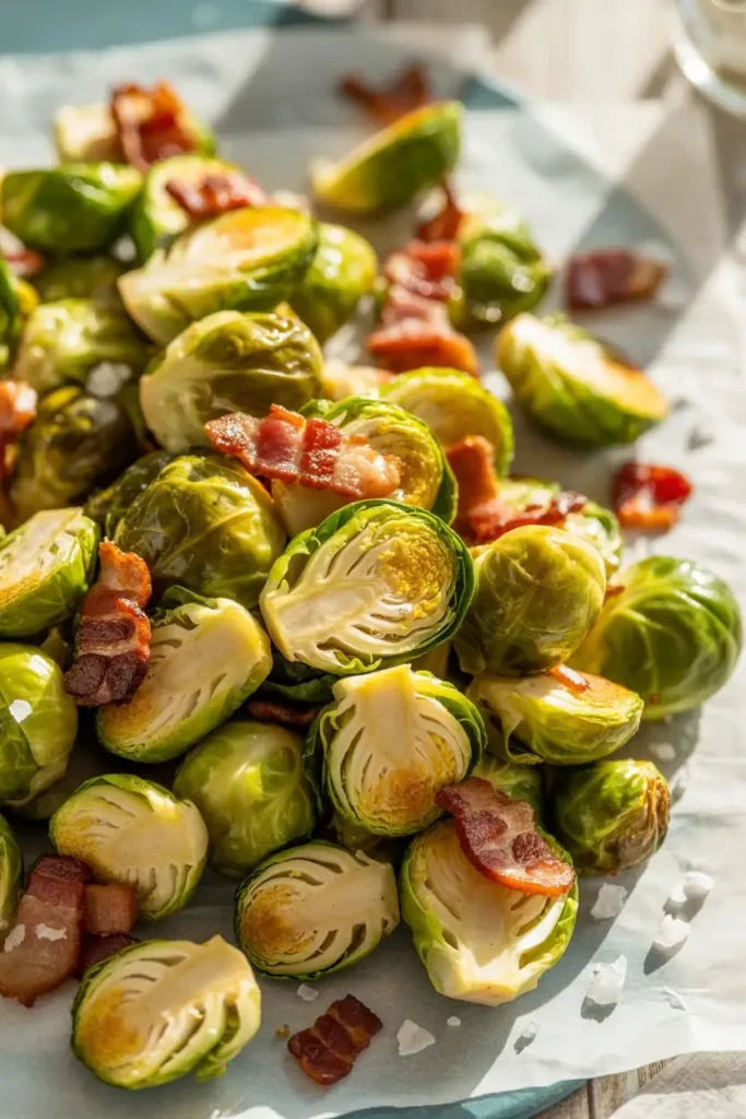Crispy Brussels Sprouts with Bacon