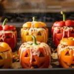 Gluten-Free Stuffed Pepper Jack-o'-Lanterns Recipe