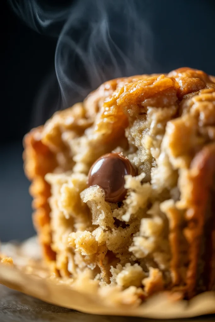 gluten-free banana muffin with chocolate