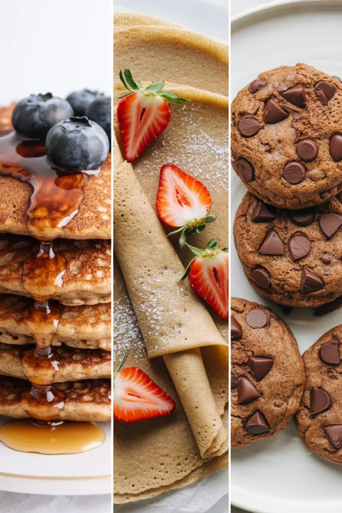 Buckwheat Pancakes, Buckwheat Crepes, Buckwheat Chocolate Chip Cookies