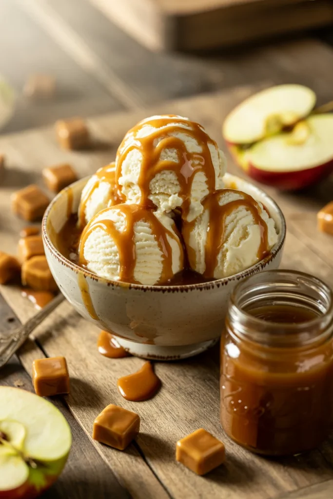 Caramel apple sauce dessert