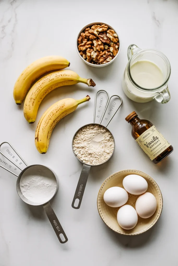 Gluten-Free Banana Nut Cake Ingredients