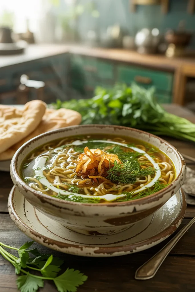 Gluten-free Persian noodle soup