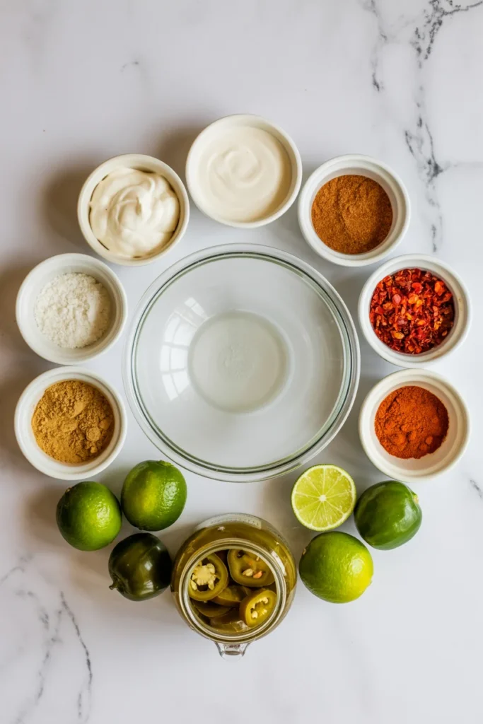 Ingredients for the BEST Gluten-Free Baja Sauce