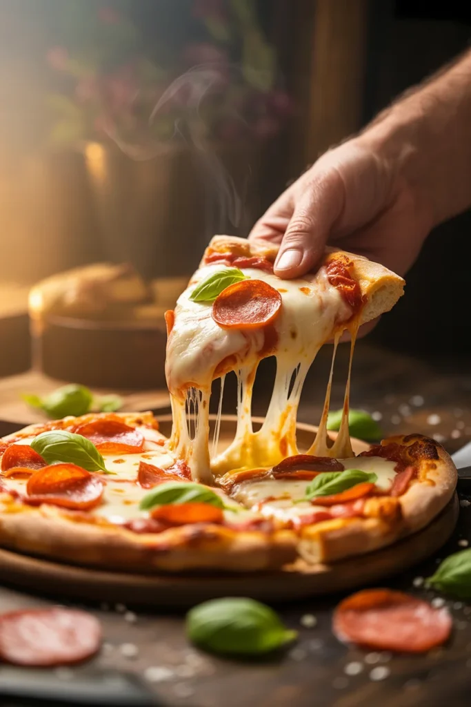 Pizza Bite with Cheese Pull
